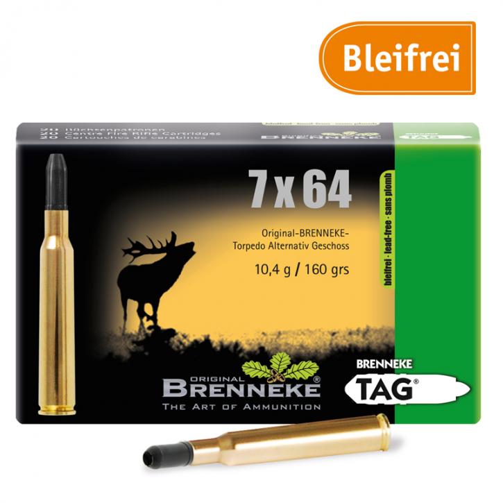 Brenneke 7x64 160GR TAG 20 Patronen