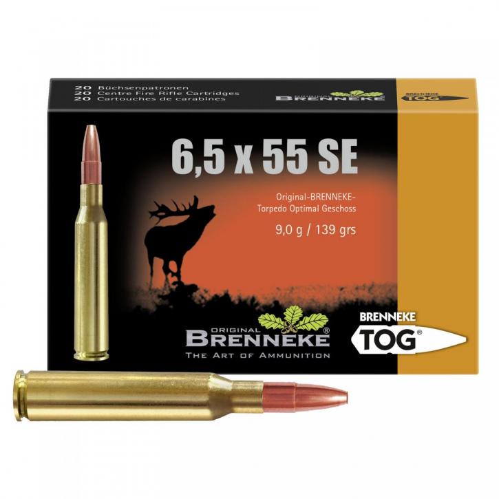 Brenneke 6,5x55 SE 139GR TOG 20 Patronen