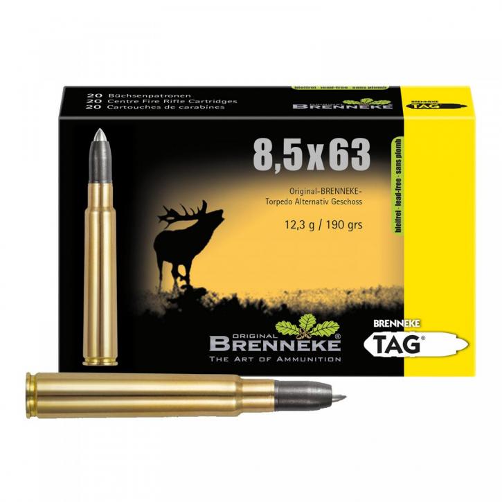 Brenneke 8,5x63 Reb 190GR TAG 20 Patronen