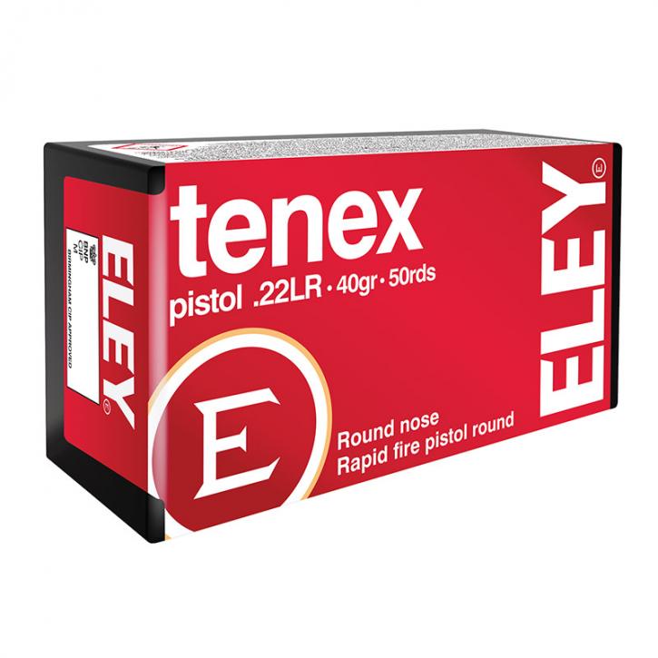 Eley Tenex Pistol .22 LR 40GR LRN 50 Patronen