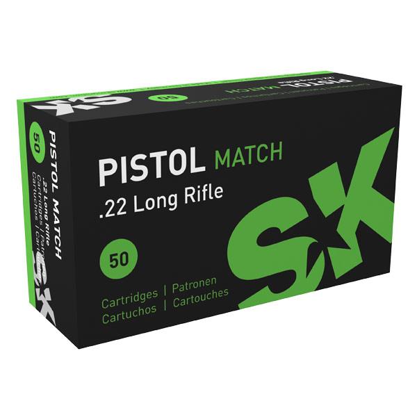 SK Pistol Match .22 LR 40GR LRN 50 Patronen