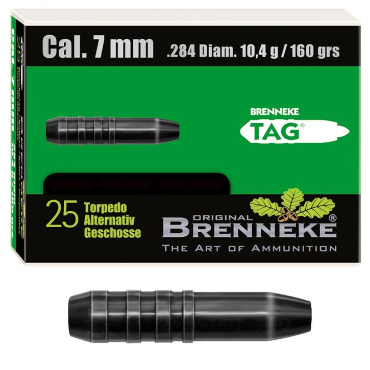 Brenneke Geschoss 7mm (.284) TAG 10,4g / 160grs 25 Stück