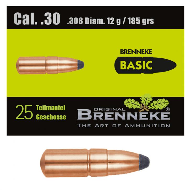 Brenneke Geschoss .30 (.308) BASIC 12g / 185grs 25 Stück