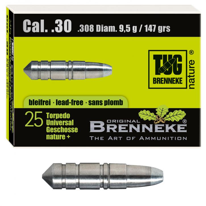 Brenneke Geschoss .30 (.308) TUG nature+ 9,5g / 147grs 25 Stück