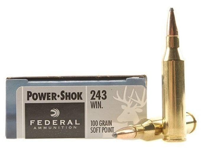 Federal Power-Shok .243 Win. 100GR JSP 20 Patronen