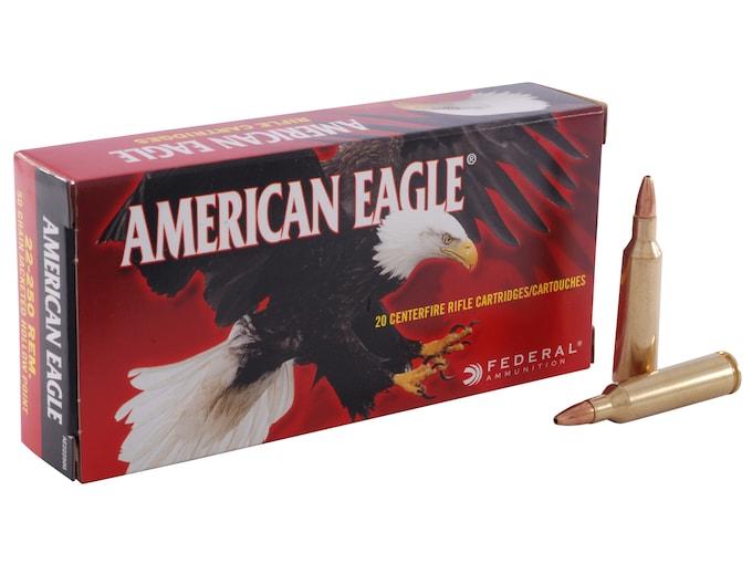 Federal American Eagle Varmint & Predator .22-250 Rem. 50GR JHP 20 Patronen