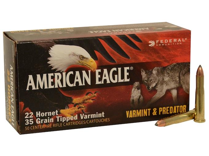 Federal American Eagle Varmint & Predator .22 Hornet 35GR Tipped Varmint 50 Patronen