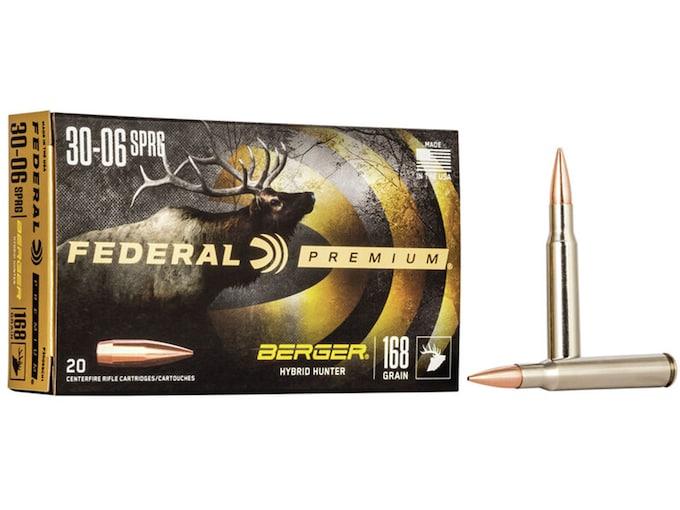 Federal Premium Berger Hybrid Hunter .30-06 Sprg. 168GR JHP 20 Patronen