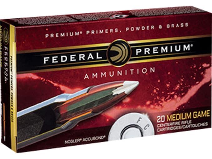 Federal Premium Nosler AccuBond .300 Rem. Ultra Mag. 180GR 20 Patronen