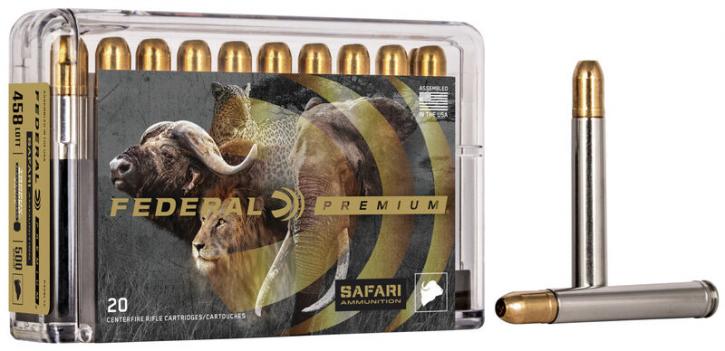 Federal Premium Safari Trophy Bonded Sledgehammer Solid .458 Lott 500GR bonded FN 20 Patronen