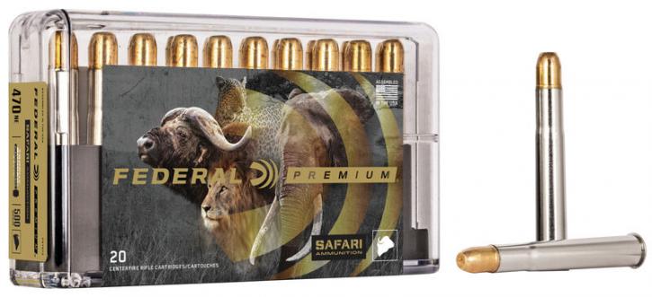 Federal Premium Safari Trophy Bonded Sledgehammer Solid .470 NE 500GR bonded FN 20 Patronen