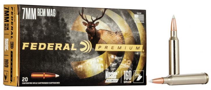 Federal Premium Nosler AccuBond 7mm Rem. Mag. 160GR 20 Patronen