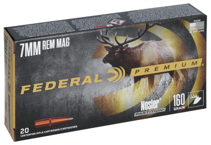 Federal Premium Nosler Partition 7mm Rem. Mag. 160GR 20 Patronen