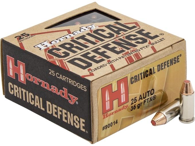 Hornady Critical Defense .25 ACP 35GR FTX 25 Patronen