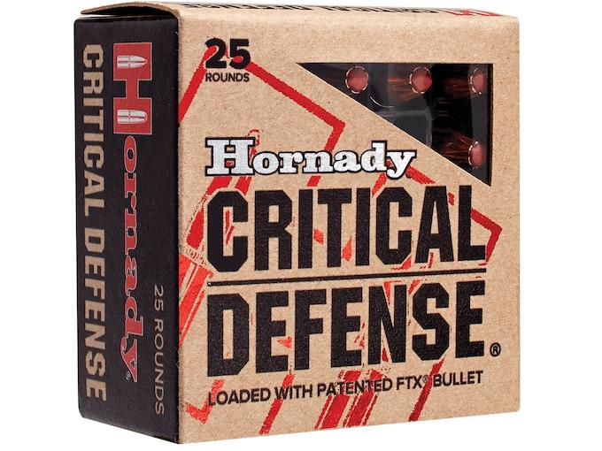Hornady Critical Defense 9mm Luger 115GR FTX 25 Patronen
