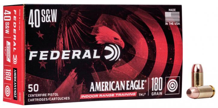 Federal American Eagle Indoor Range Training .40 S&W 180GR TMJ 50 Patronen