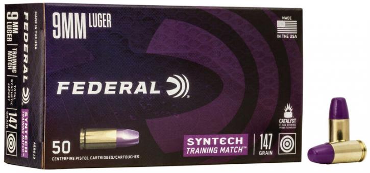 Federal Syntech Trainig Match 9mm Luger 147GR SJFN 50 Patronen