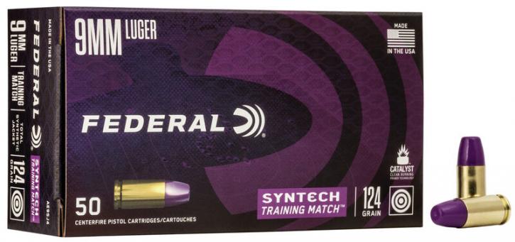 Federal Syntech Trainig Match 9mm Luger 124GR SJFN 50 Patronen