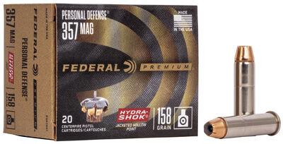 Federal Premium Personal Defense Hydra-Shok .357 Mag. 158GR JHP 20 Patronen