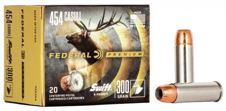 Federal Premium Swift A-Frame .454 Casull 300GR JHP 20 Patronen