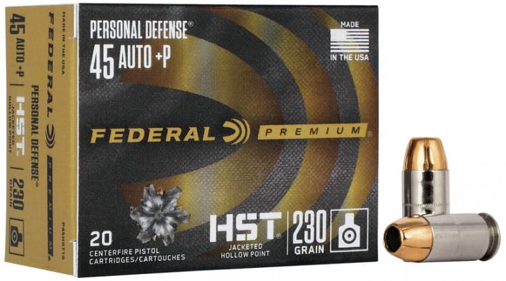 Federal Premium Personal Defense HST Law Enforcement .45 ACP 230GR JHP 50 Patronen