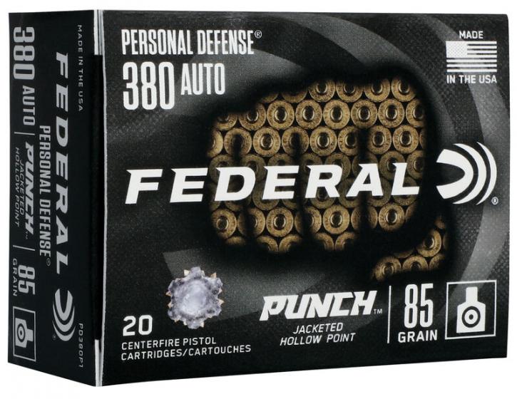 Federal Personal Defense Punch .380 ACP 85GR JHP 20 Patronen