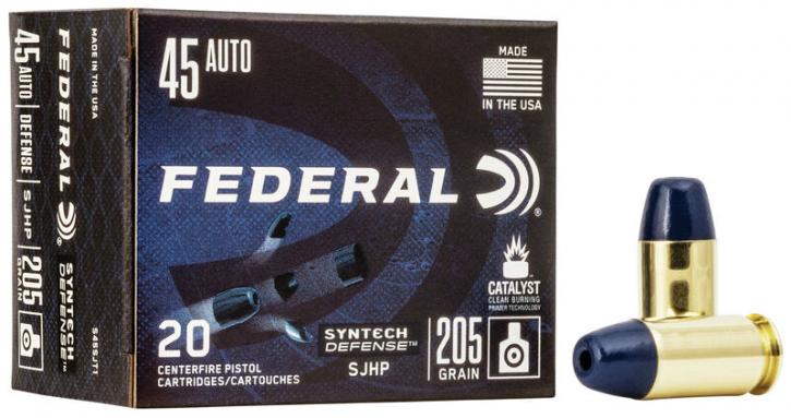 Federal Syntech Defense .45 ACP 205GR SJHP 20 Patronen