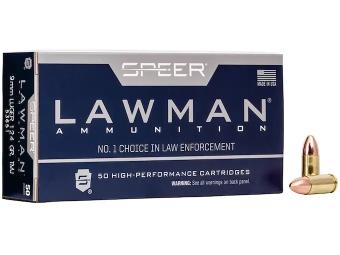 Speer Lawman 9mm Luger 124GR TMJ RN 50 Patronen