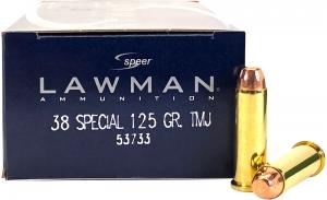 Speer Lawman .38 Special +P 125GR TMJ FN 50 Patronen