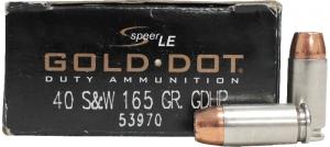 Speer Gold Dot .40 S&W 165GR GDHP 50 Patronen