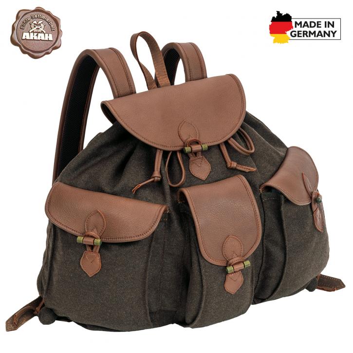 Rucksack Loden de Luxe mit Elch-Leder