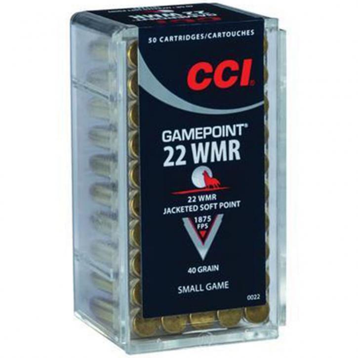 CCI Gamepoint .22 WMR 40GR JSP 50 Patronen