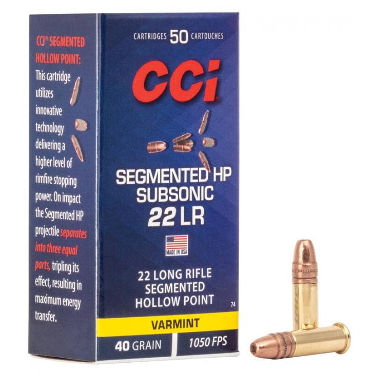 CCI Segmented Hollow Point Subsonic .22 LR 40GR 50 Patronen