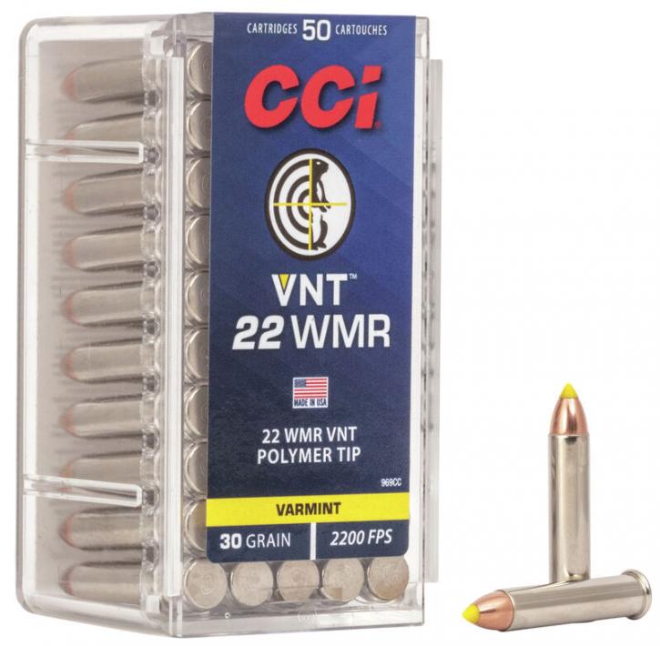 CCI VNT .22 WMR 30GR Polymer Tip 50 Patronen