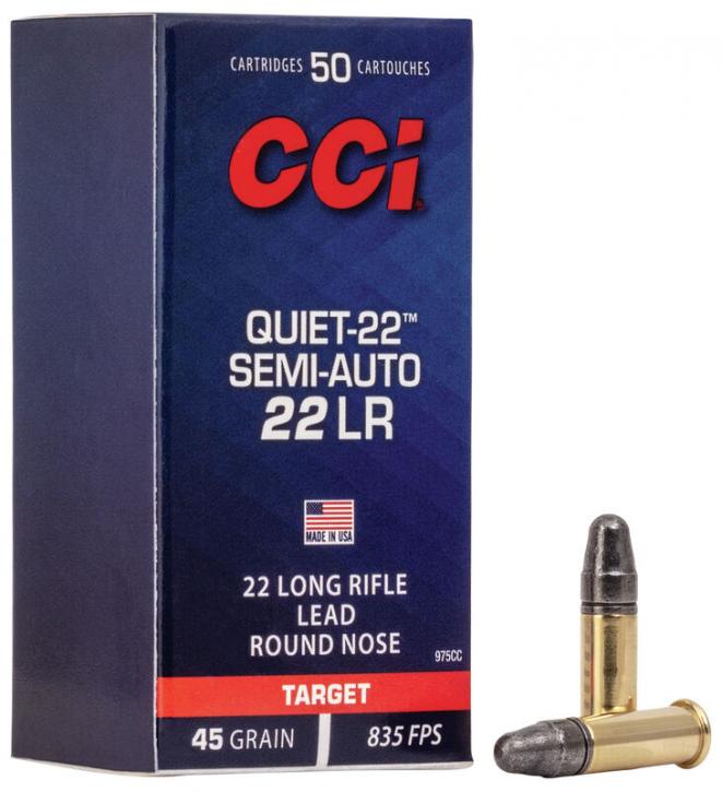 CCI Quiet-22 Semi-Auto .22 LR 45GR LRN 50 Patronen