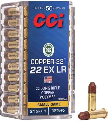 CCI Copper-22 .22 LR 21GR CPHP 50 Patronen