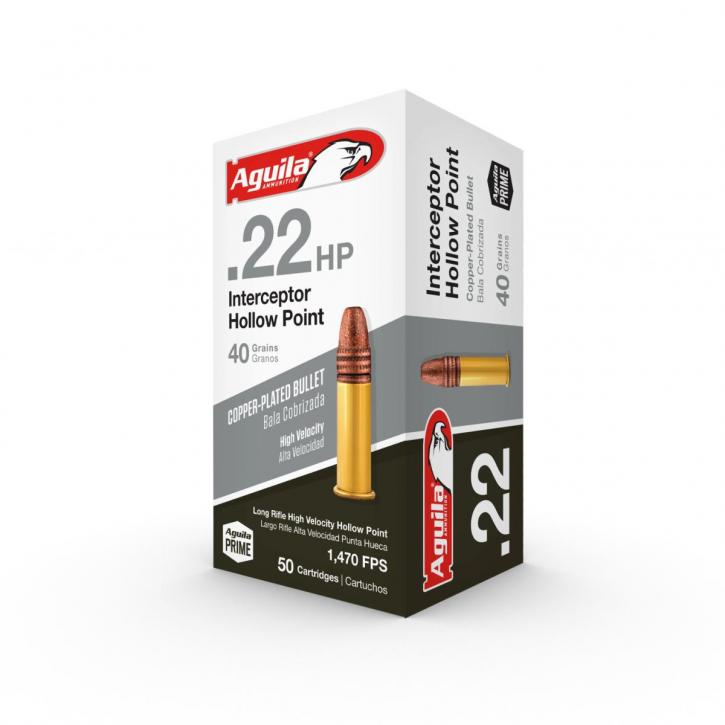 Aguila Interceptor .22 LR 40GR CPLHP 50 Patronen