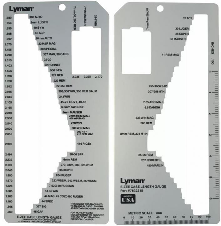 Lyman Case Trim Gauge II für Faustfeurwaffen & Büchse Hülsenlehre