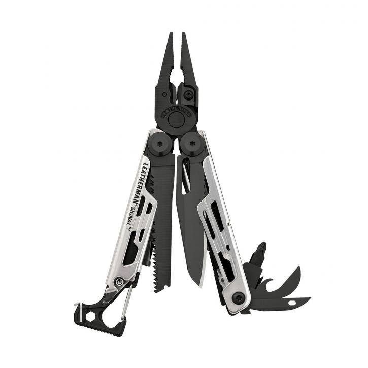 Leatherman SIGNAL Black & Silver, Molle Holster, Schwarz, L