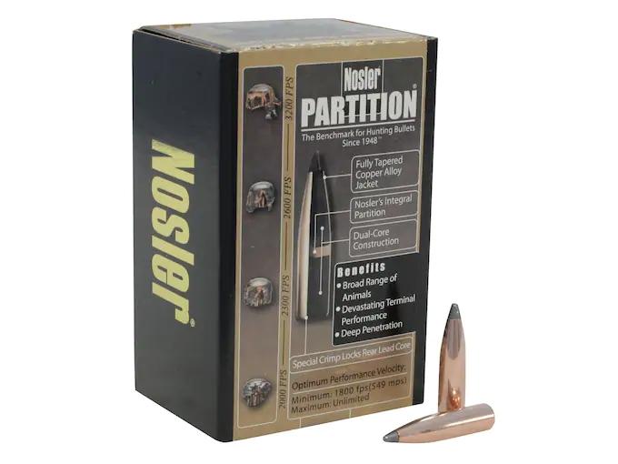 Nosler Geschoss Partition 6,5mm/.264 125GR Spitzer 50 Stück