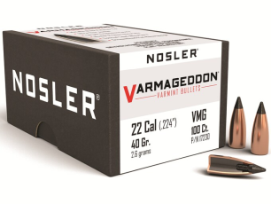 Nosler Geschoss .22/.224 Varmageddon 40GR Teilmantel Tipped Flat Base 100 Stück