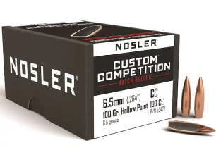Nosler Geschoss 6,5mm/.264 Custom Competition 100GR HPBT 100 Stück