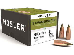 Nosler Geschoss .30/.308 E-Tip 110GR Tipped Boat Tail 50 Stück